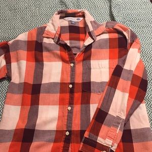 💵Old Navy orange & cream flannel💵 3 for $15